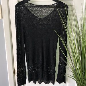 BCBG MAXAZRIA CROCHET BLOUSE NWOT